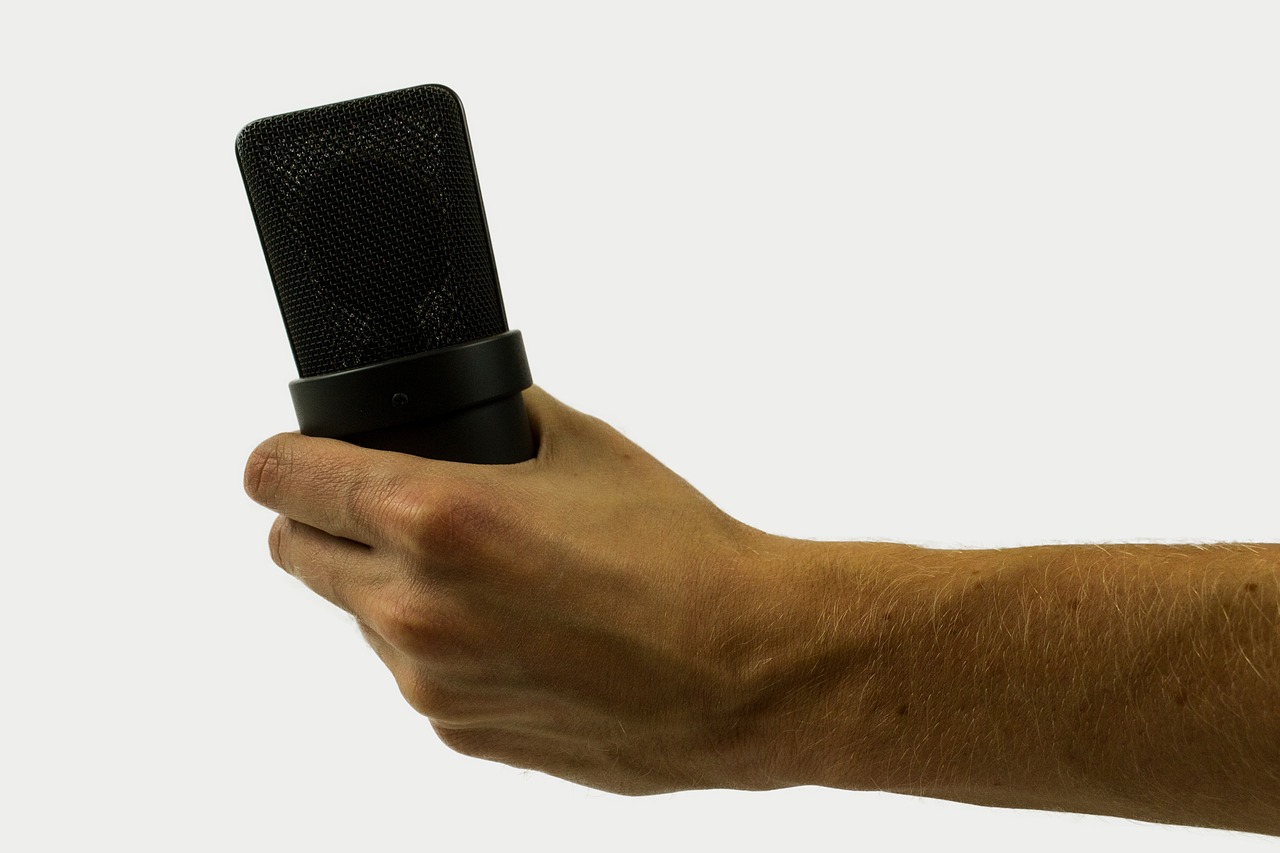 microphone hand audio free photo