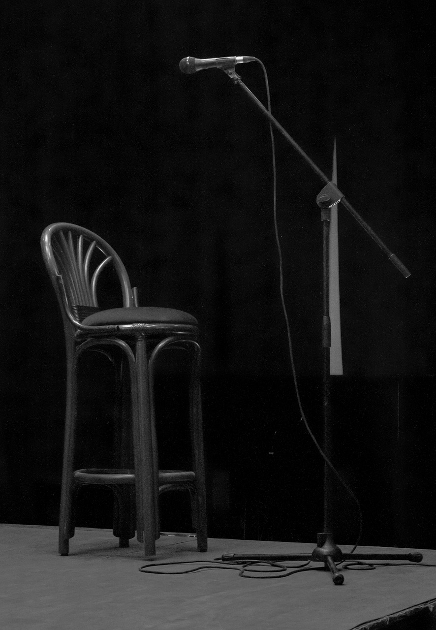 microphone stage seat free photo