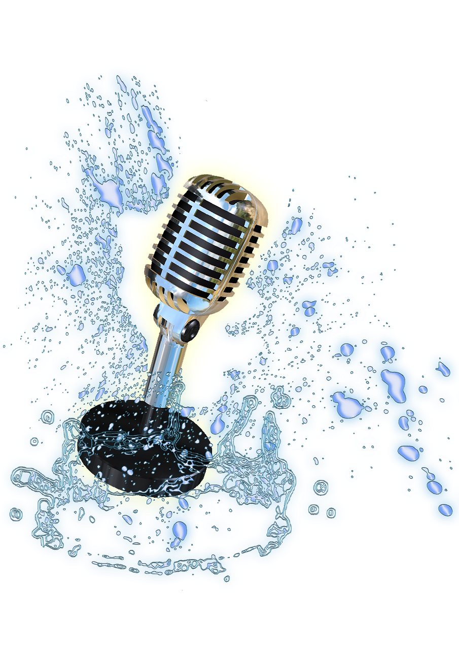 microphone water splashes audio free photo