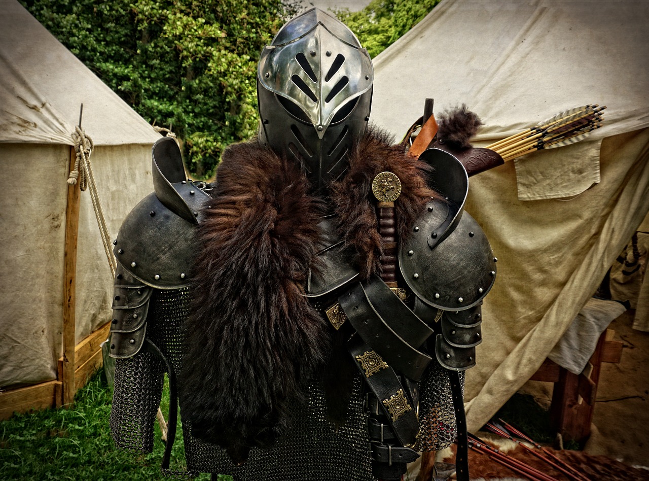 middle ages armor dragon slayer free photo