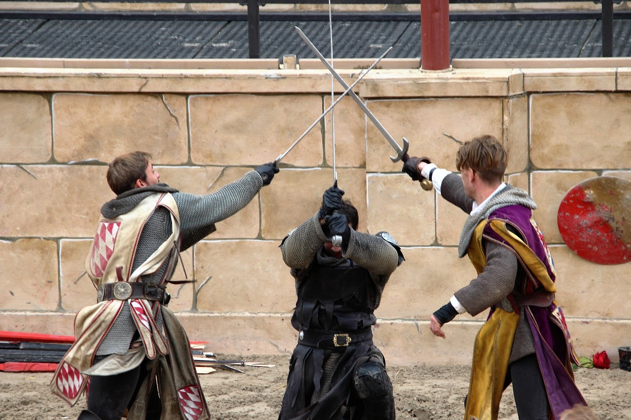 middle ages fight sword fighting free photo