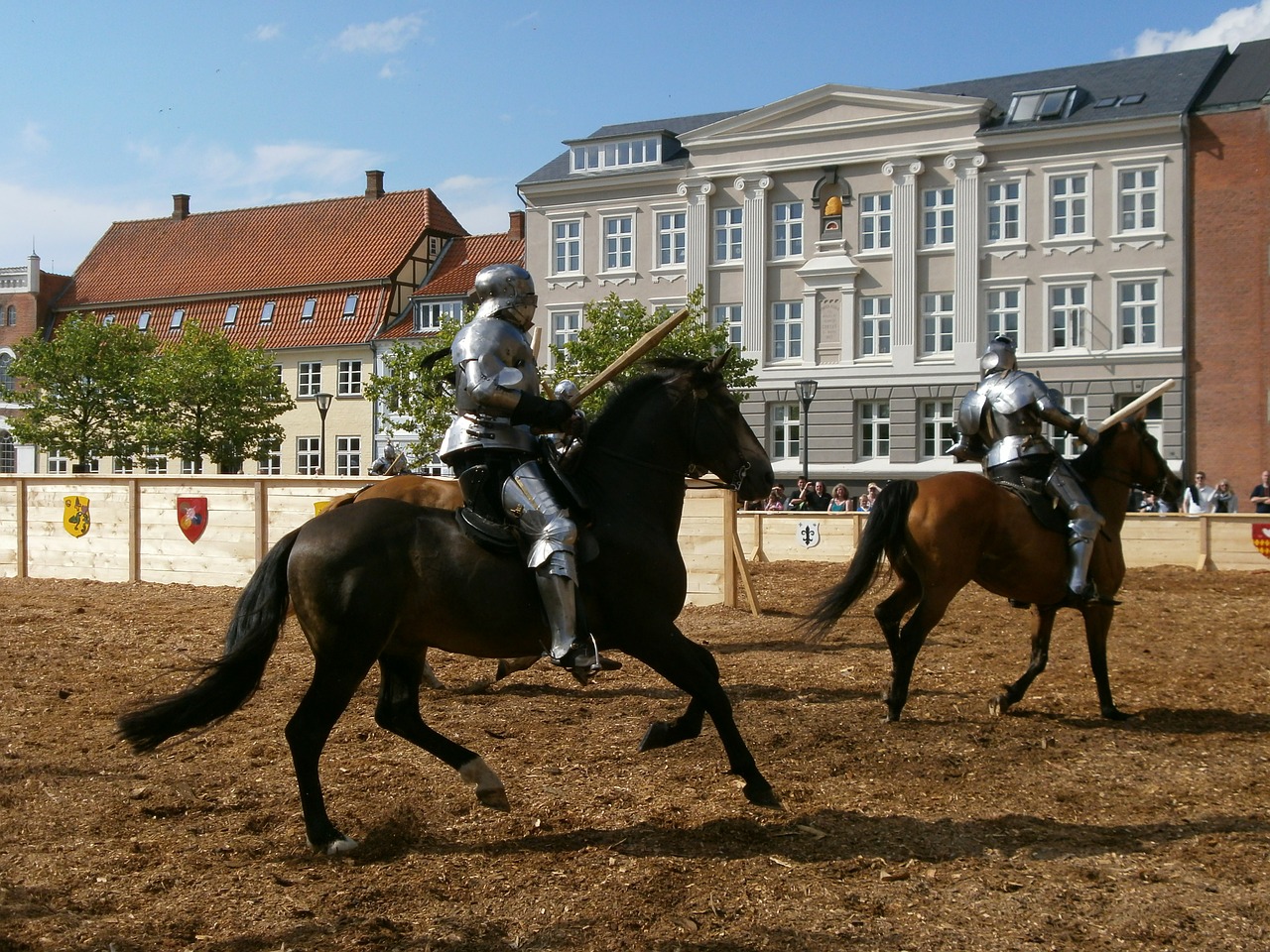 middle ages knights horses free photo