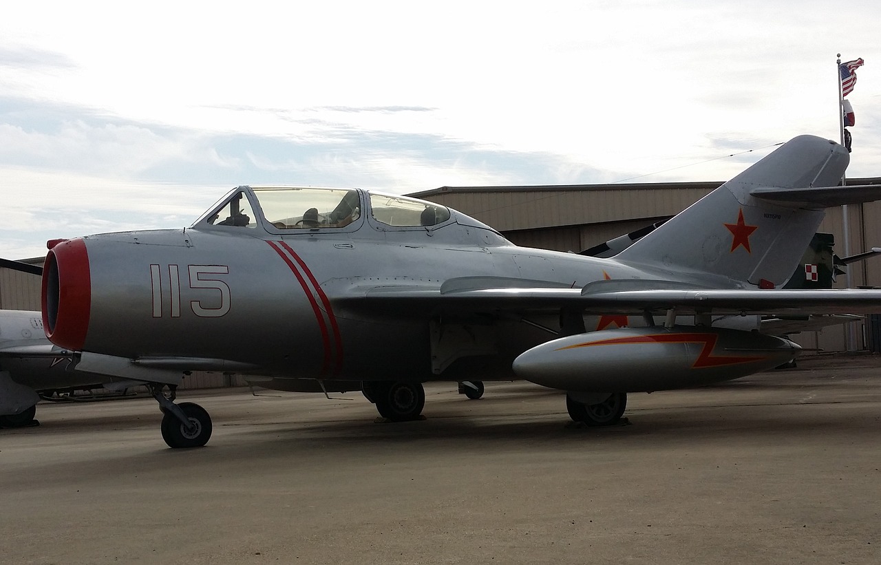 mig-15 fighter jet aircraft-soldier free photo