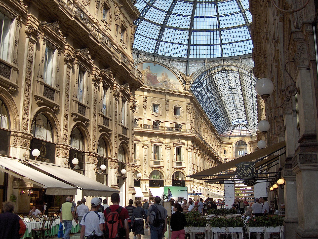 milan shopping arcade gallery of victor emmanuel free photo