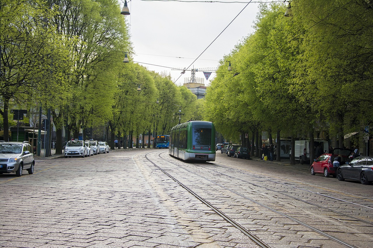 milan tram street free photo