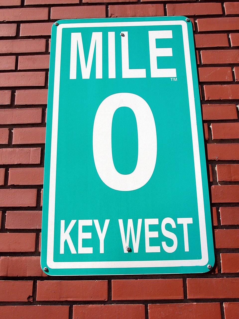 mile marker zero sign key west free photo