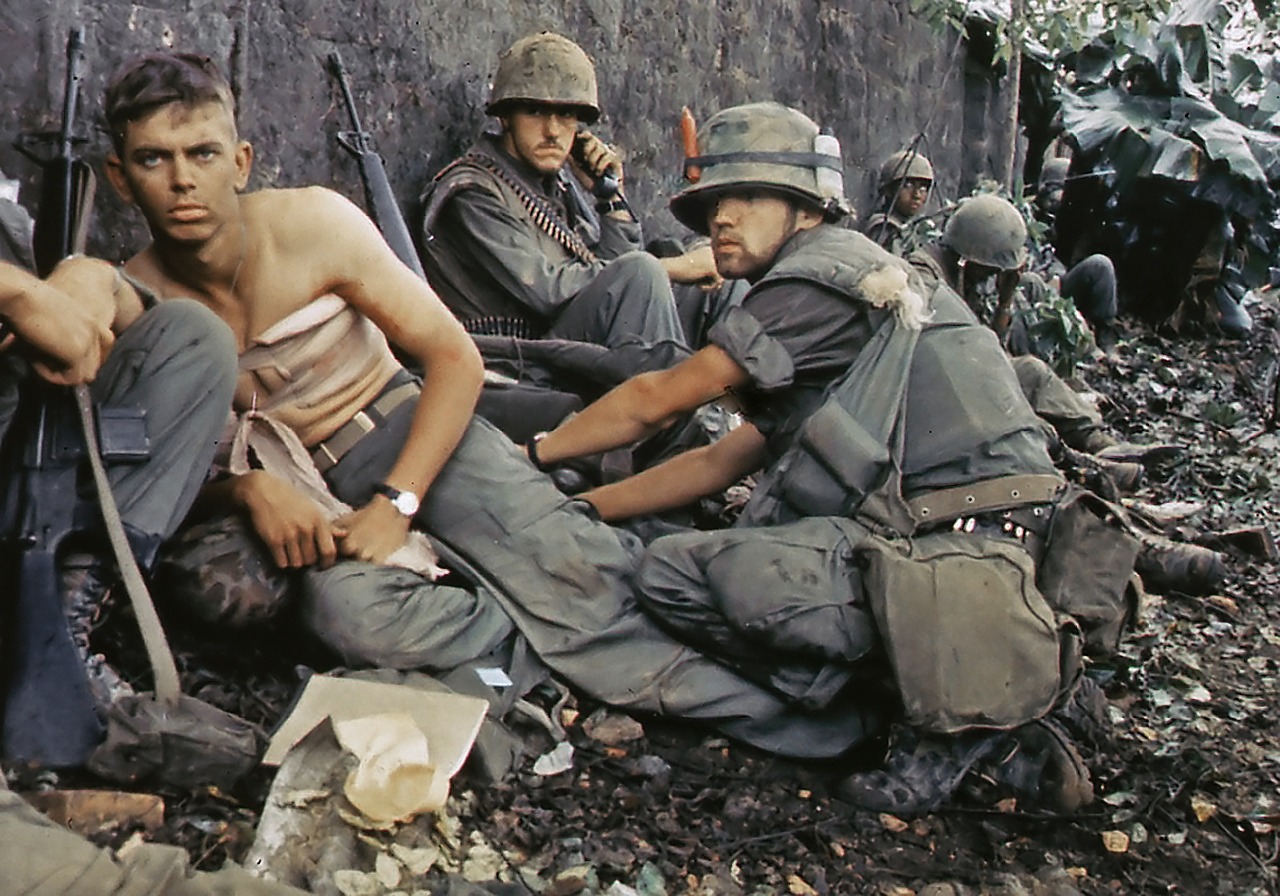 military vietnam war us soldier wounded free photo