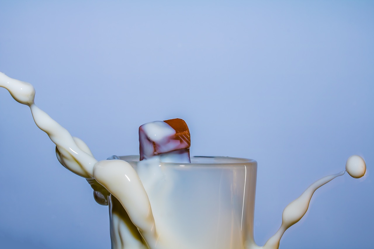 milk candy bar frosted glass free photo