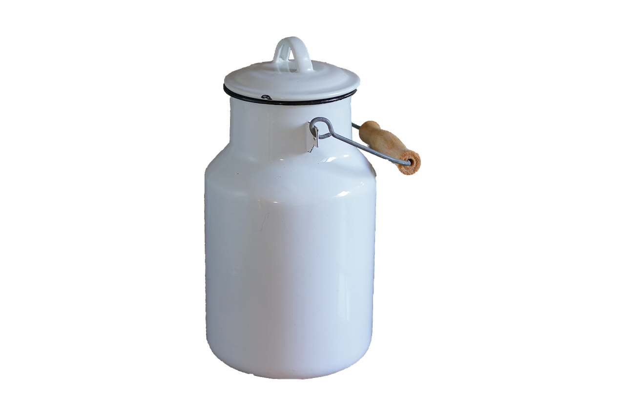 milk can white isolated free photo