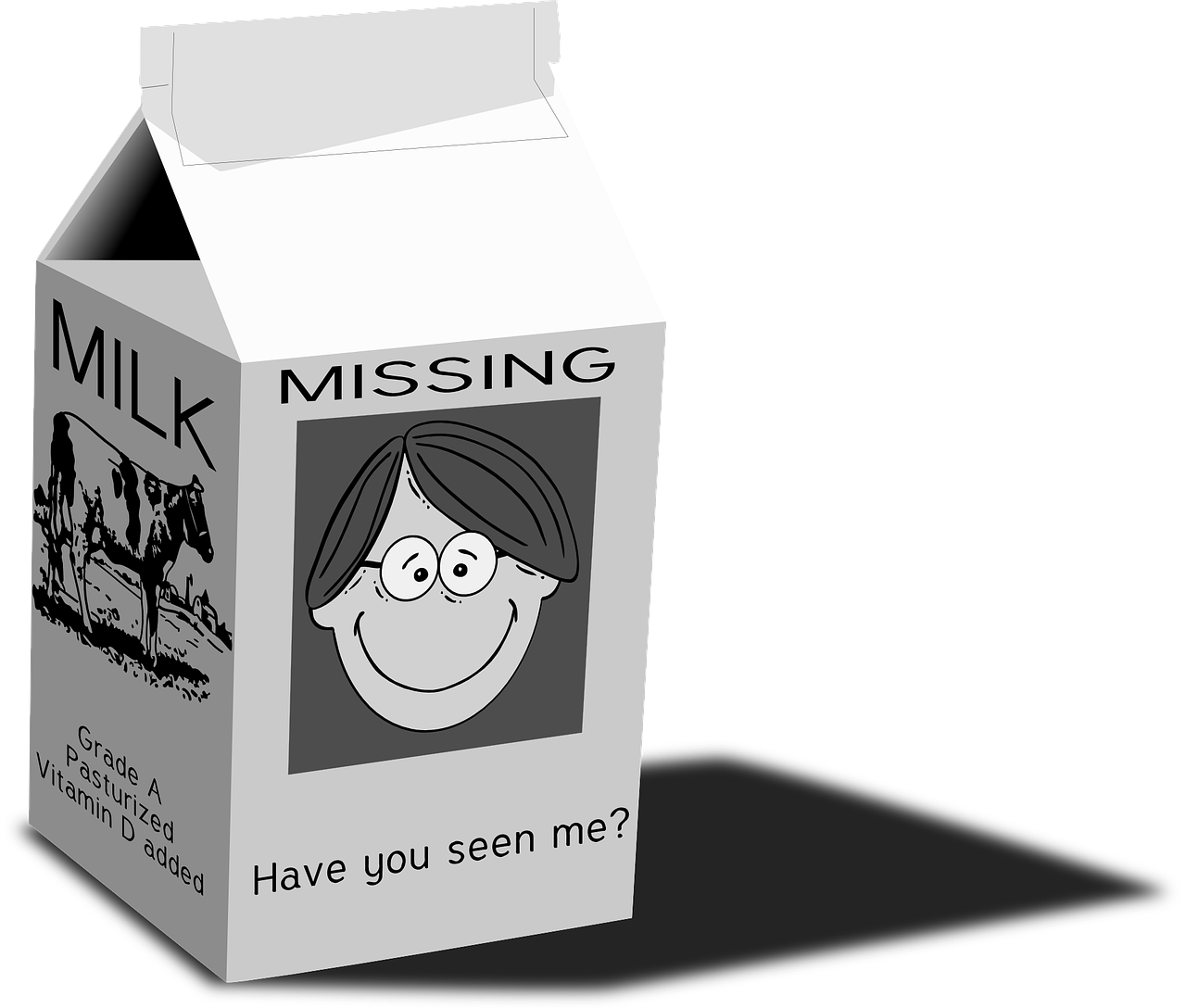 milk carton milk missing free photo