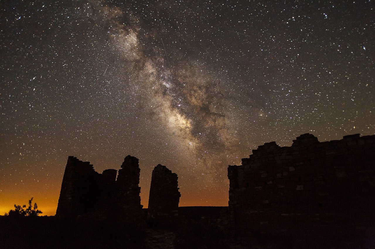 milky way stars rocks free photo