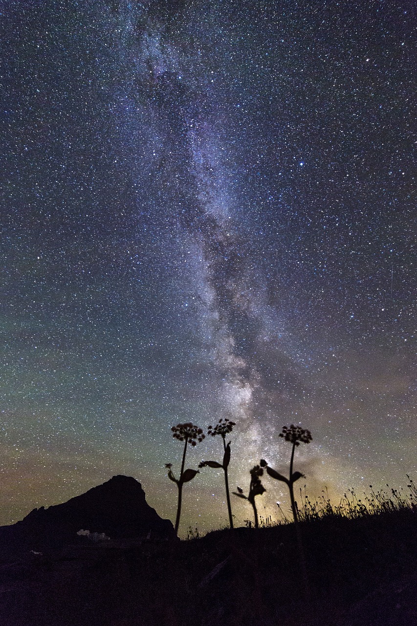 milky way stars night sky free photo