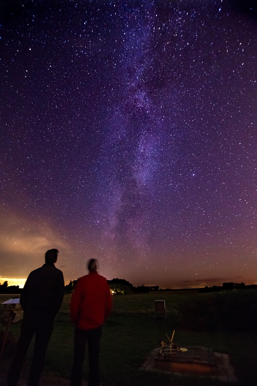 milky way stars night free photo