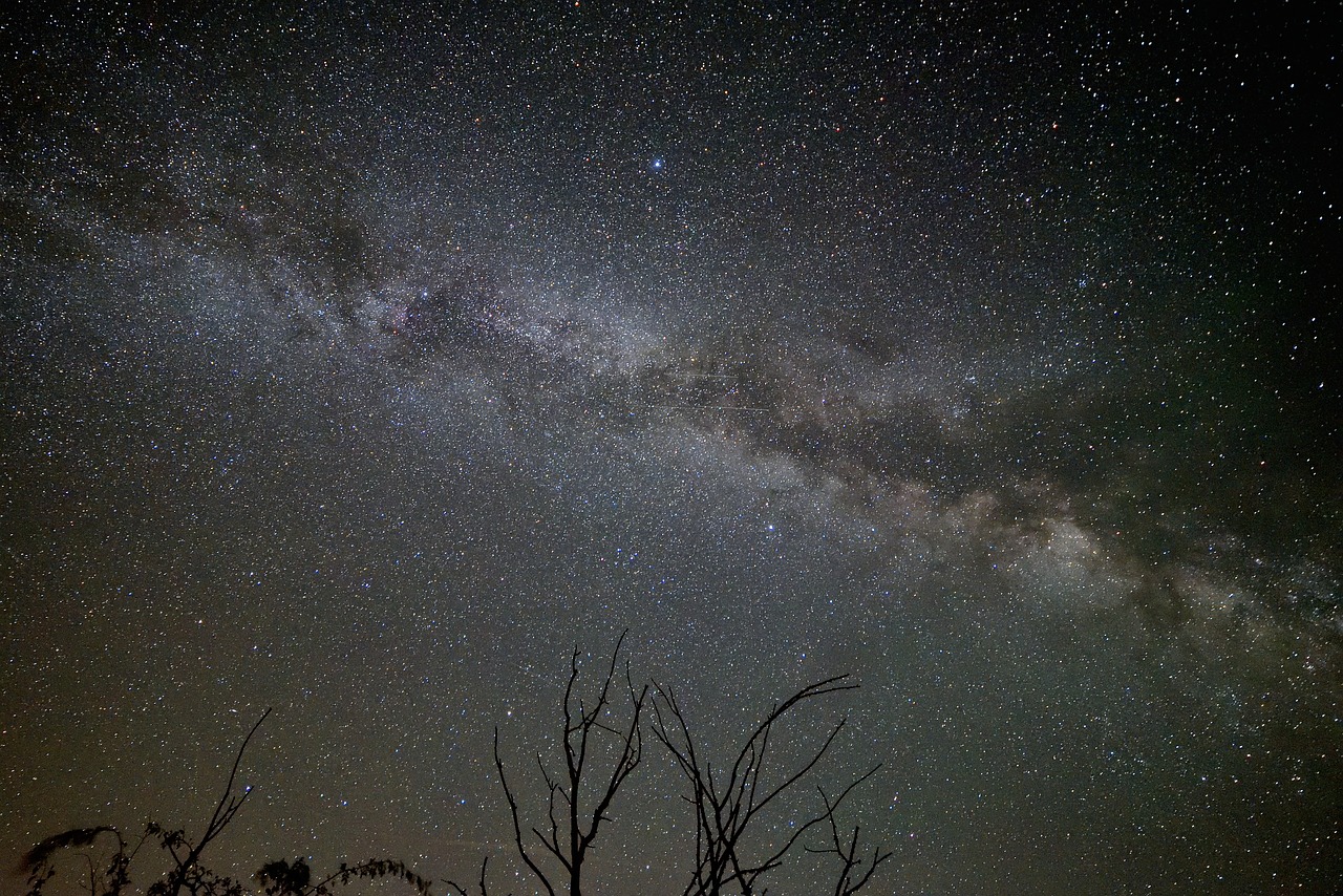 milky way  starry sky  galaxy free photo