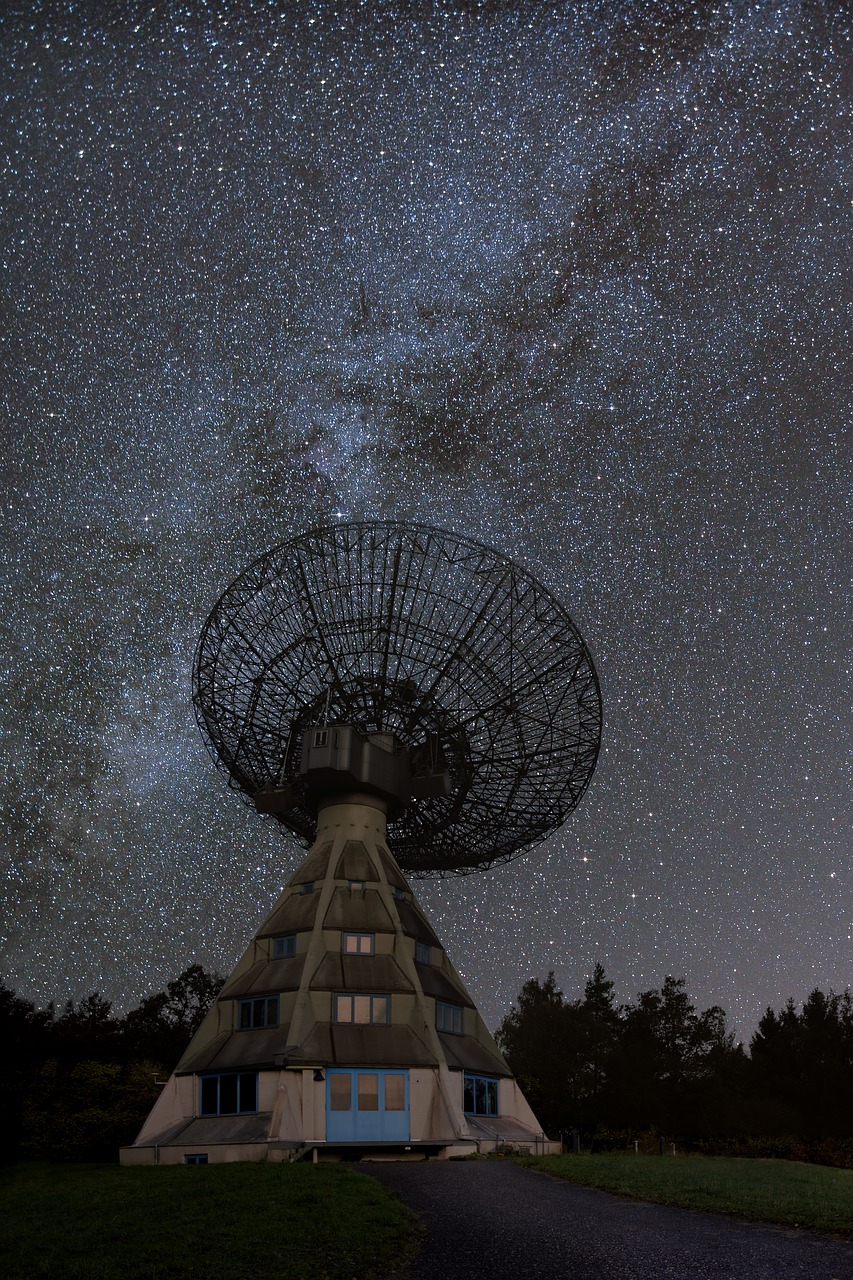 milky way  radio telescope  star free photo