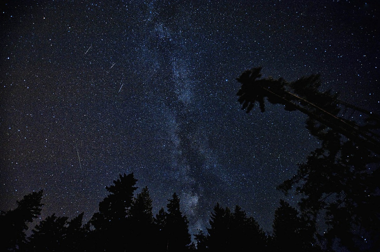 milky way universe perseids free photo