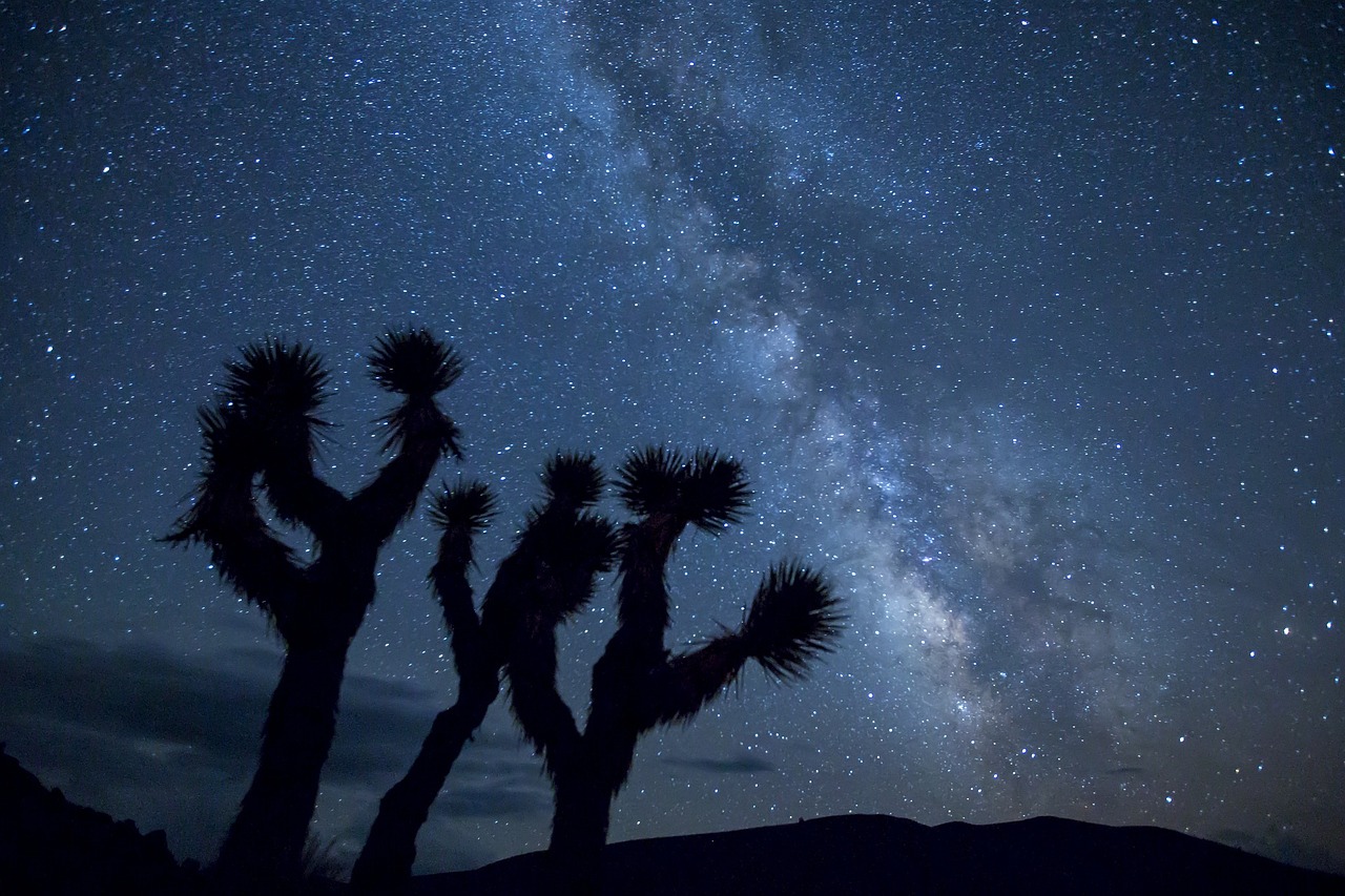 milky way stars night free photo