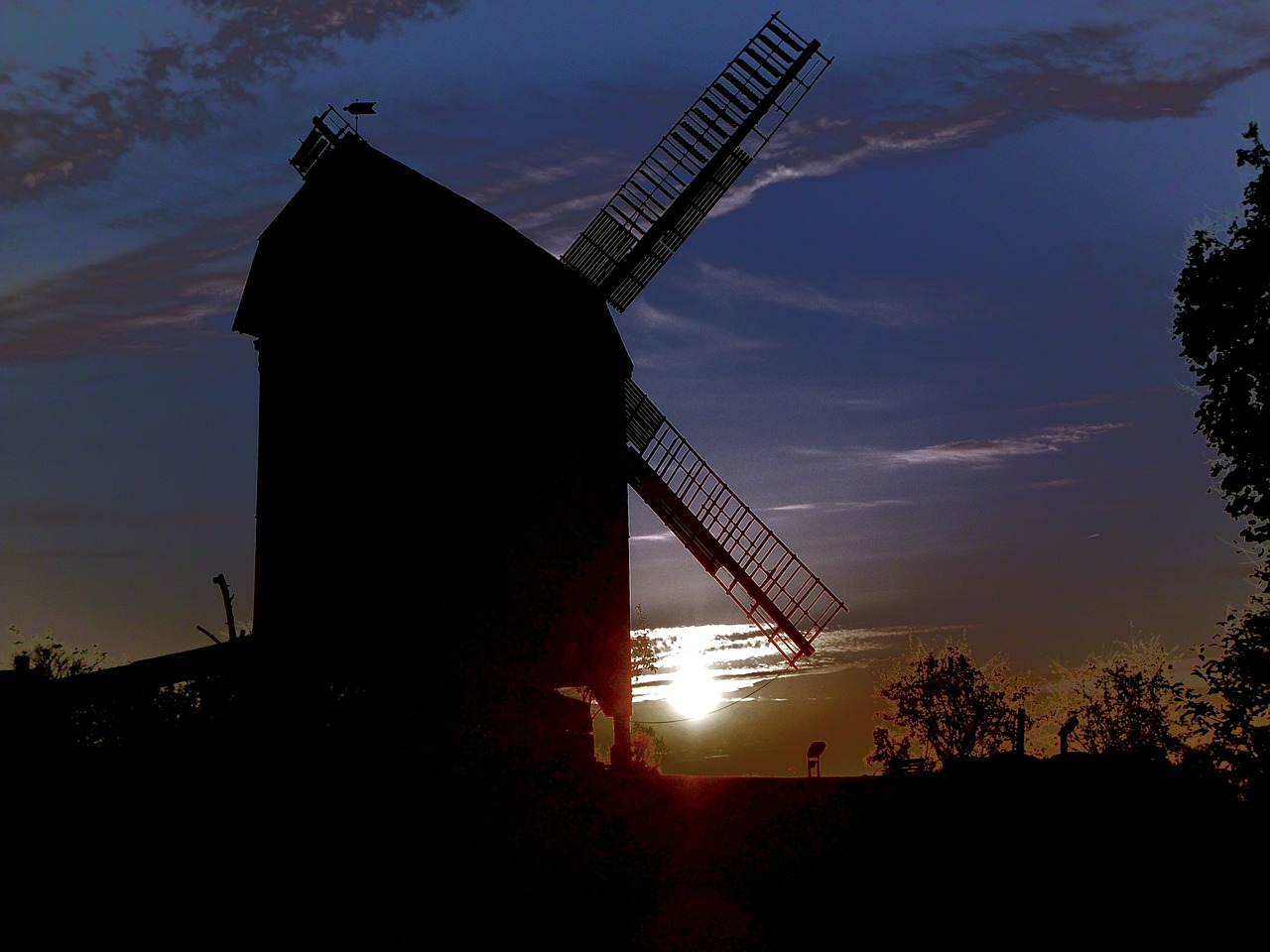 mill windmill sky free photo