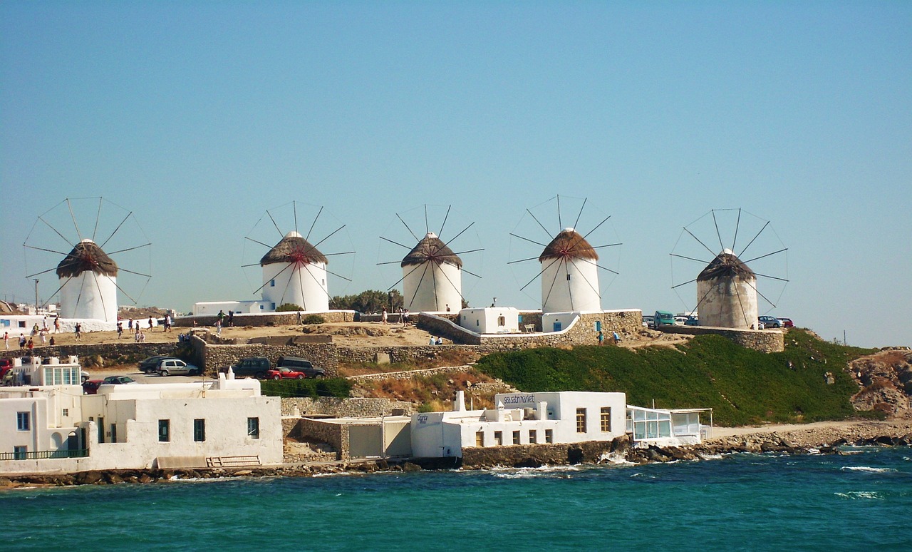 mill sea cyclades free photo