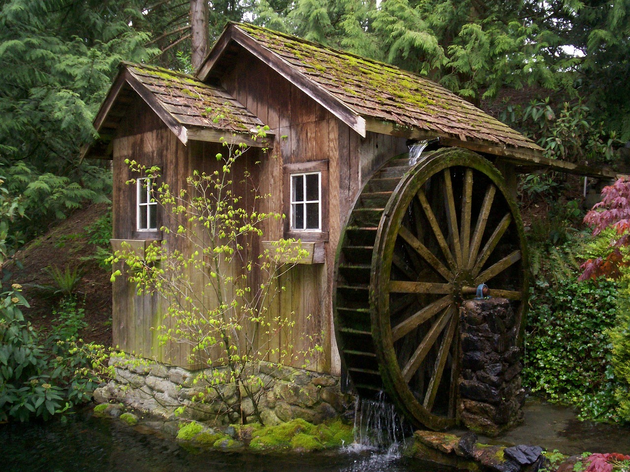 mill waterwheel watermill free photo