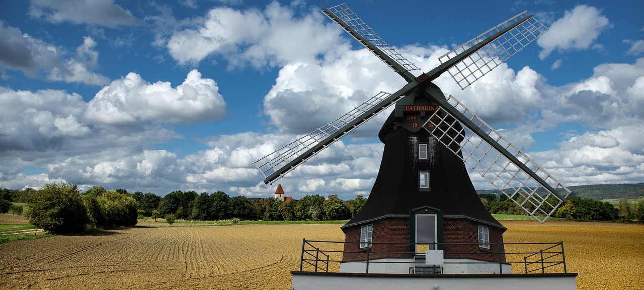 mill windmill sky free photo