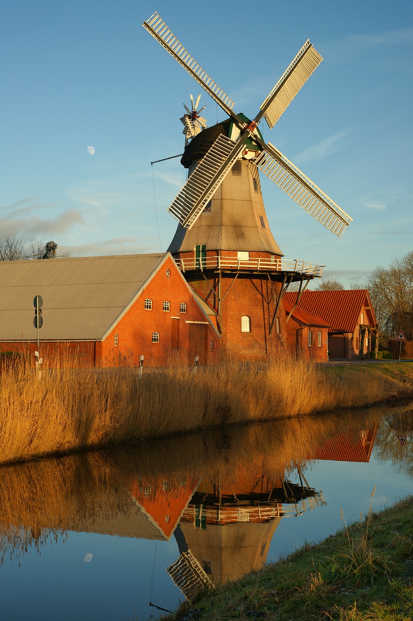 mill  mirroring  water free photo