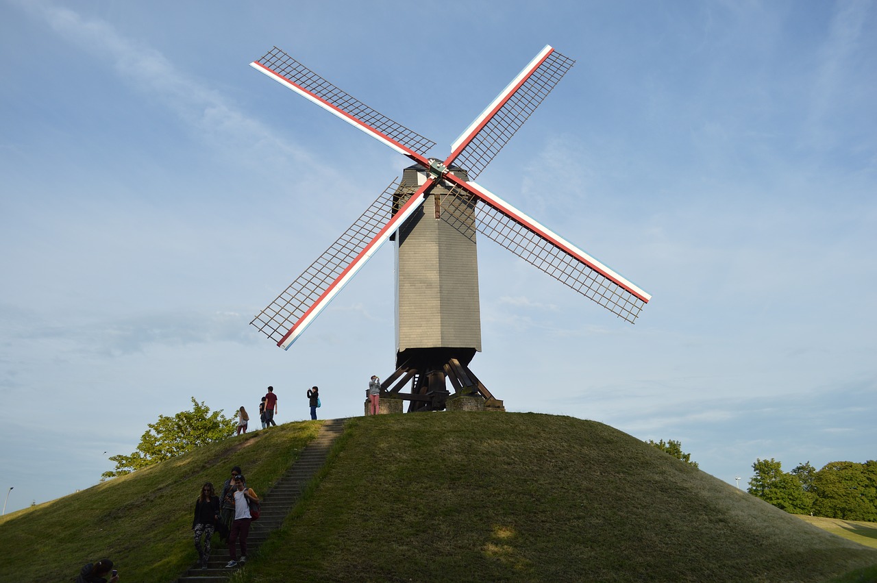 mill  belgium  bruges free photo