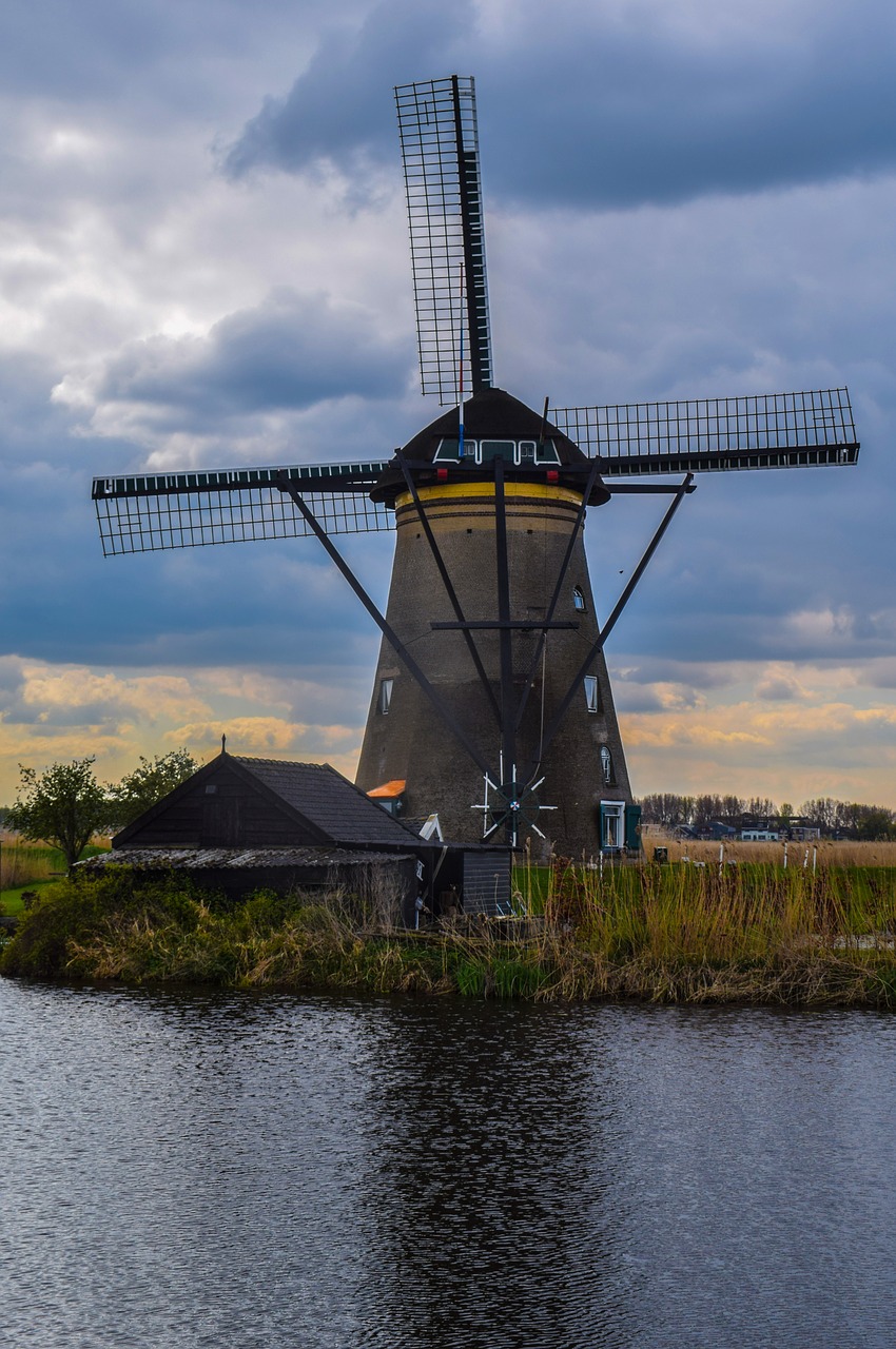 mill  netherlands  kinderdijk free photo