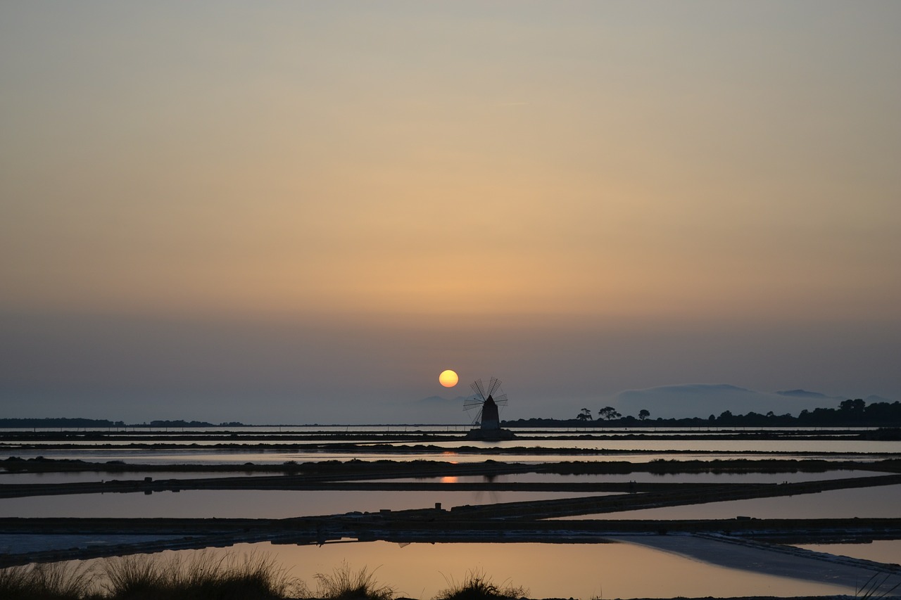 mill sunset sky free photo