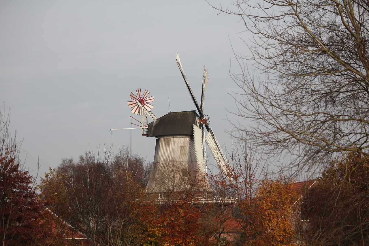 mill windmill autumn free photo