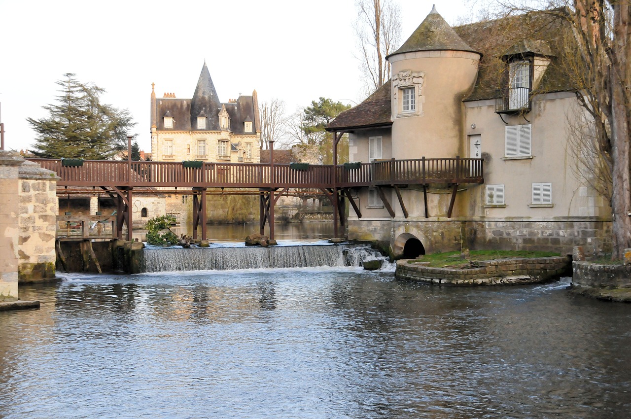mill cascade moret-sur-loing free photo