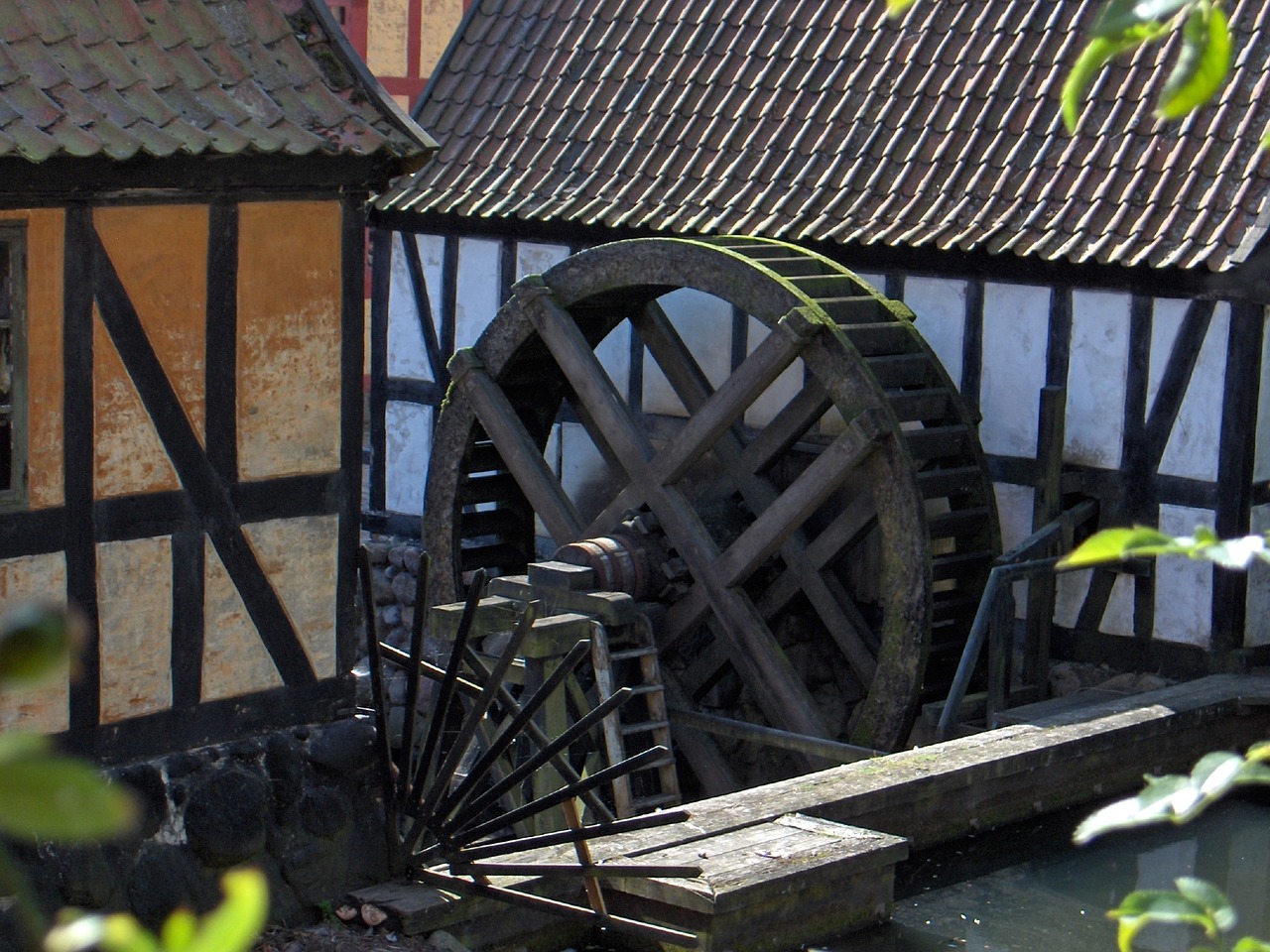 mill dawn mill paddle wheel free photo