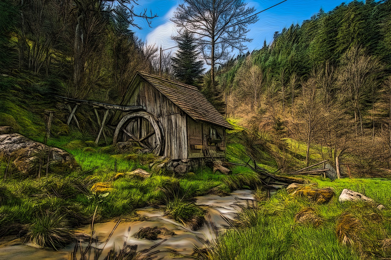 mill on the brook  mill  bach free photo