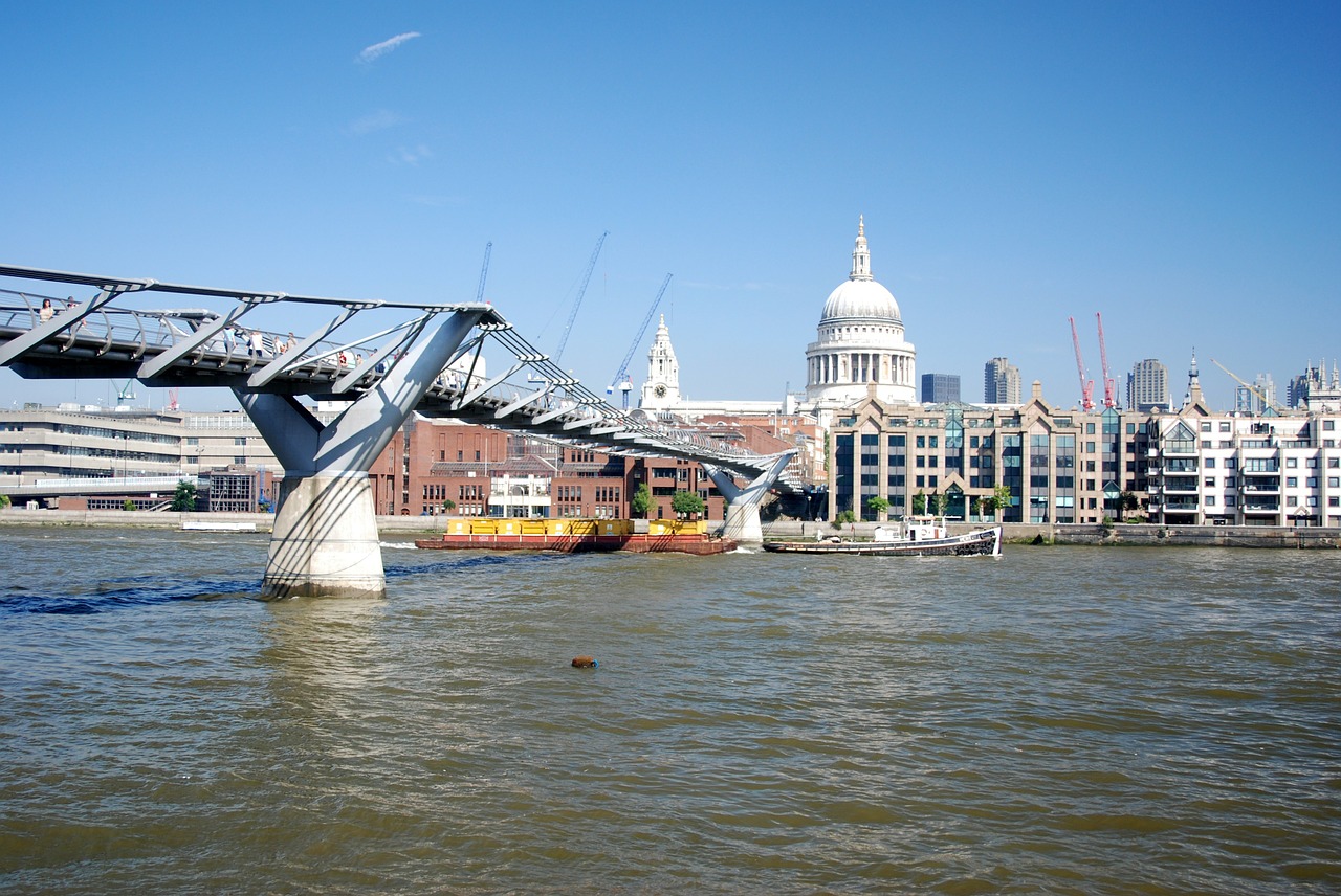 millennium london river thames free photo
