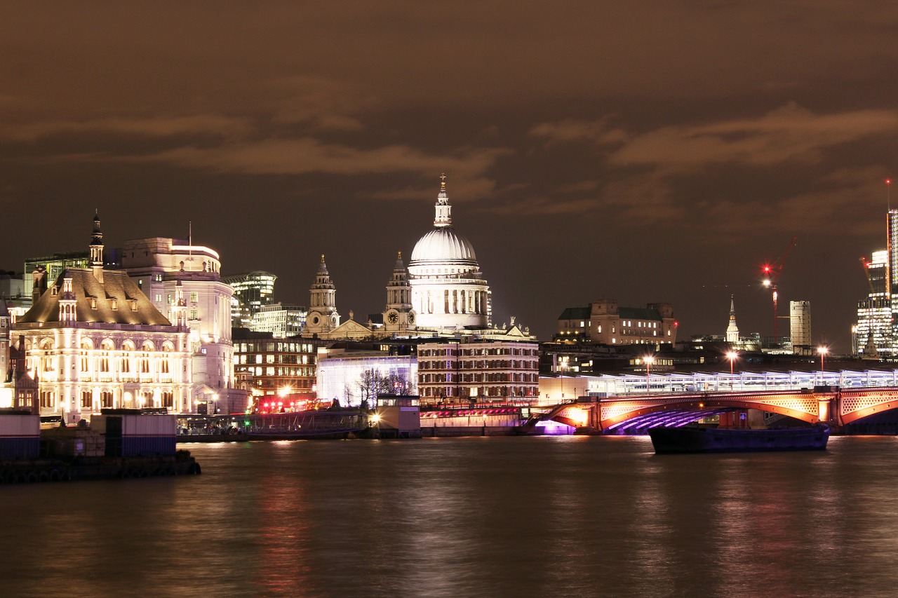 millennium bridge london night free photo