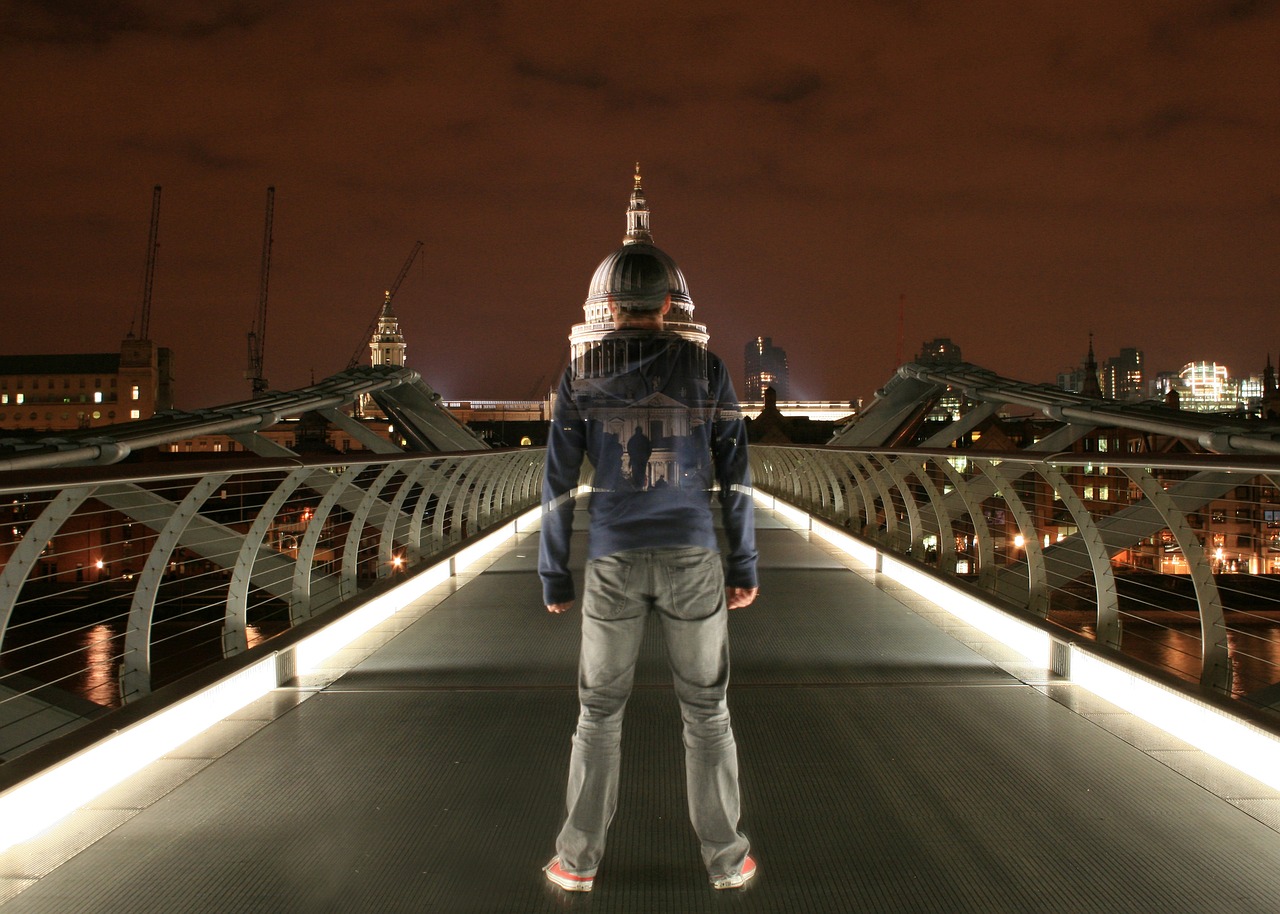 millennium bridge ghost london free photo
