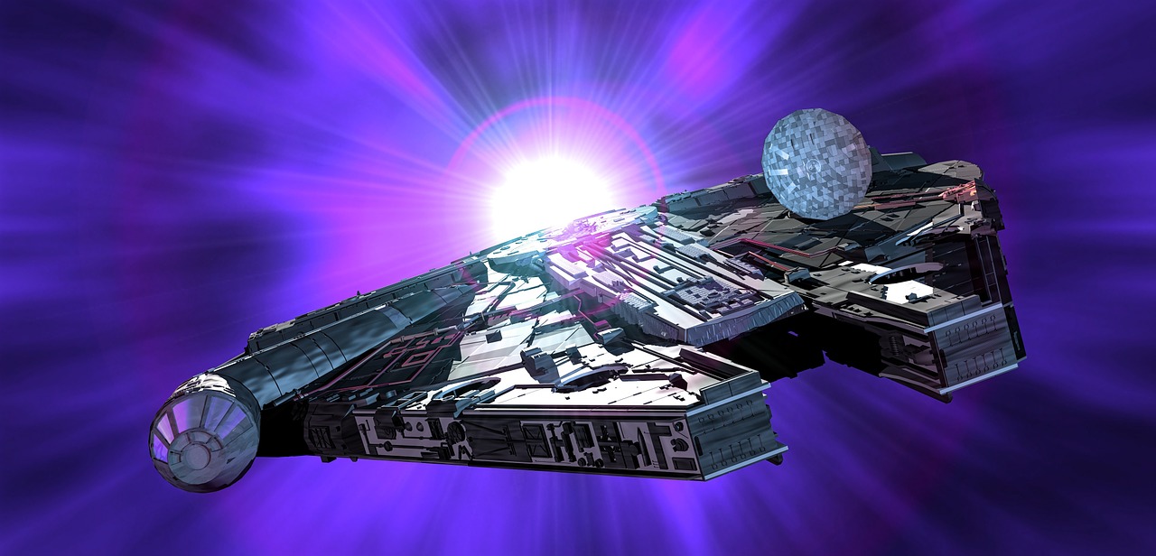 millennium falcon star wars spaceship free photo