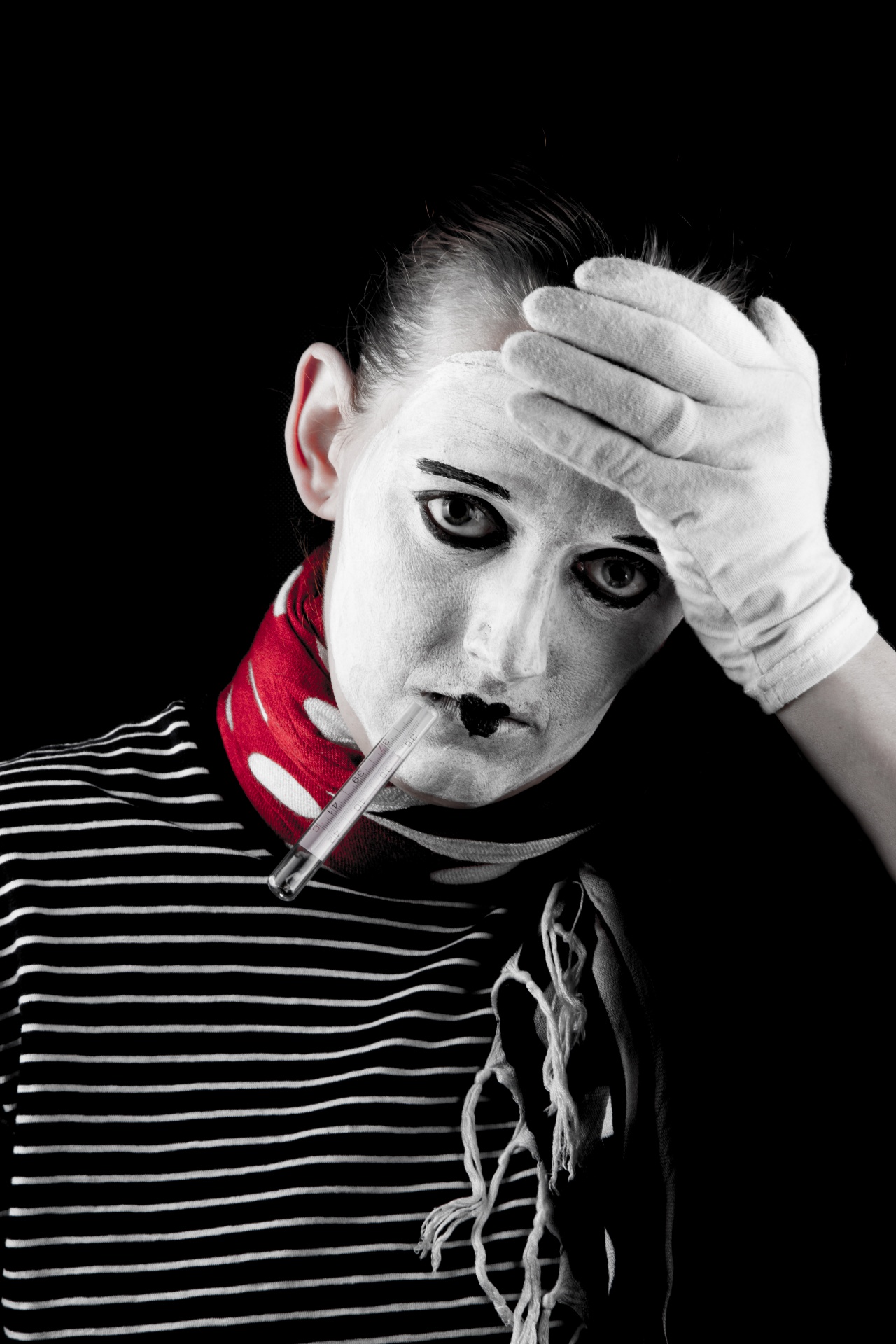 white background mime free photo