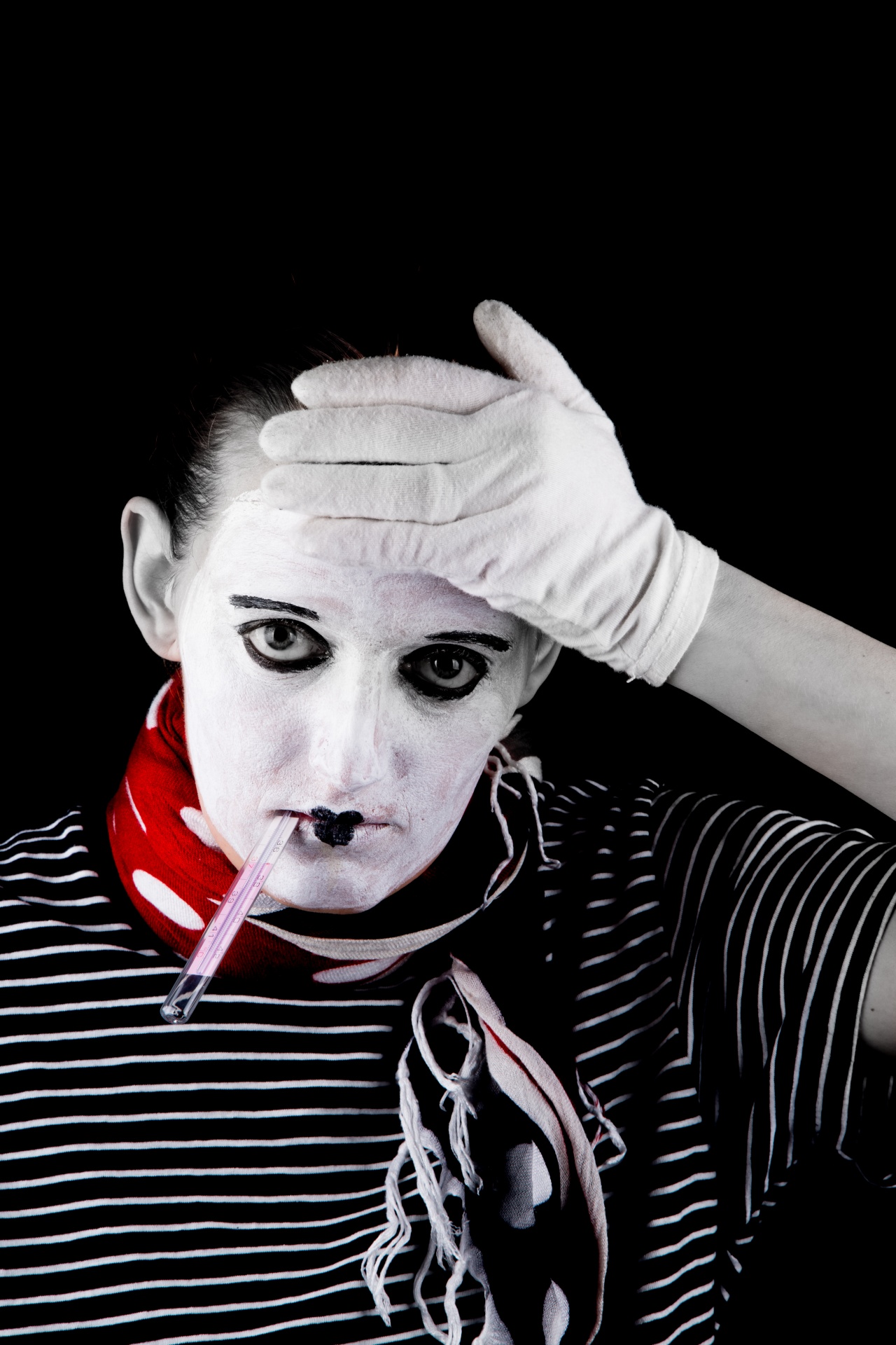 white background mime free photo