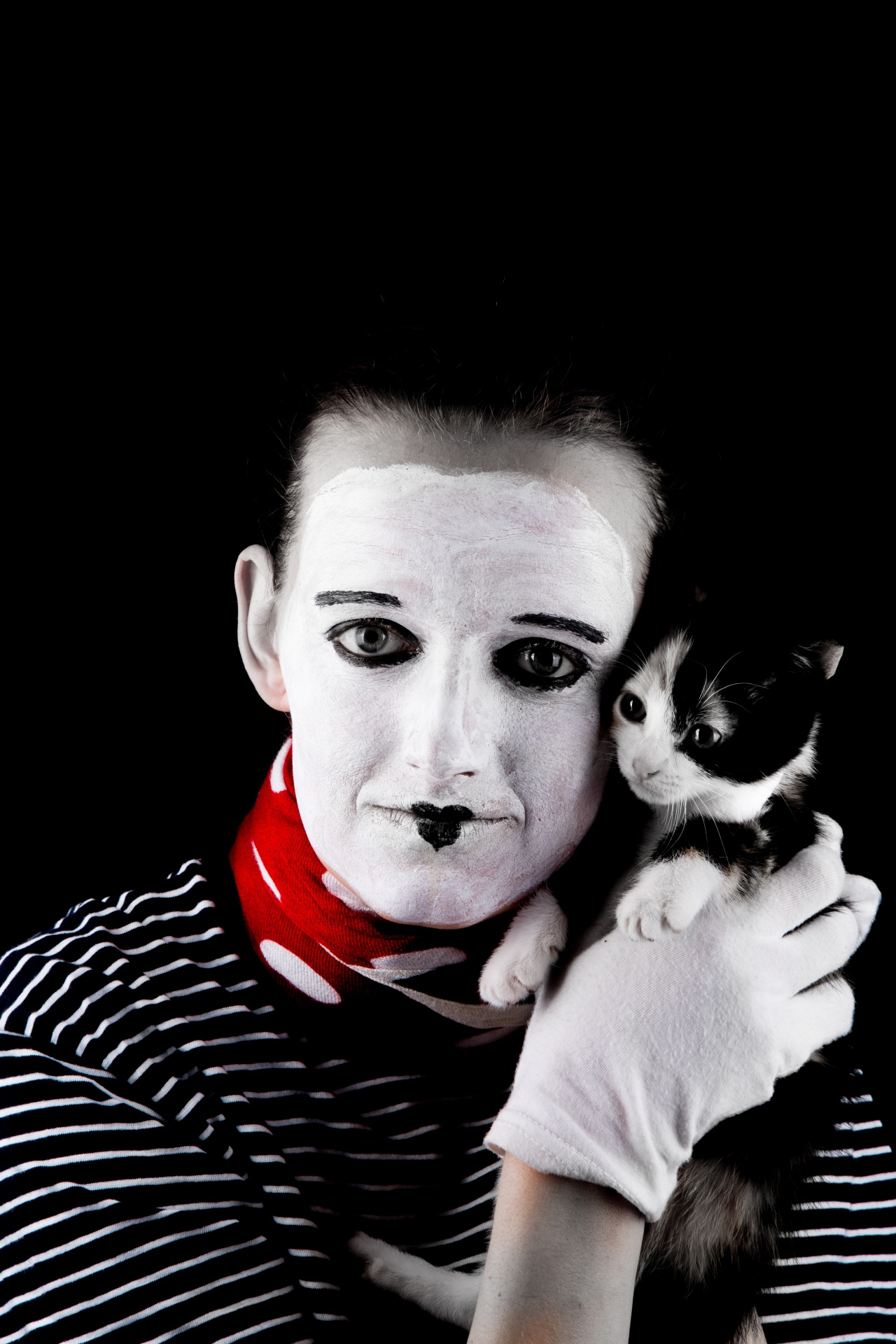 white background mime free photo