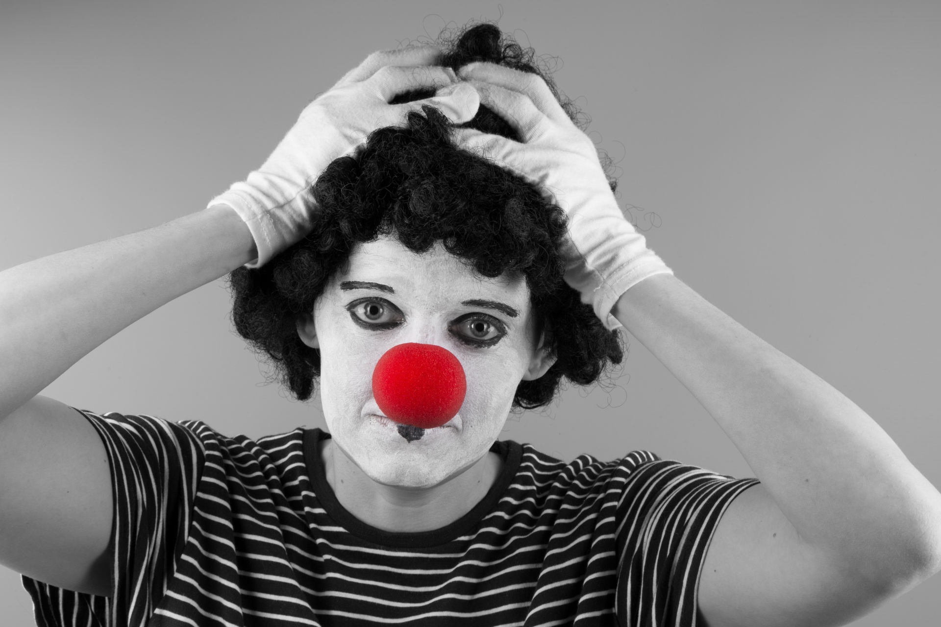 white background mime free photo