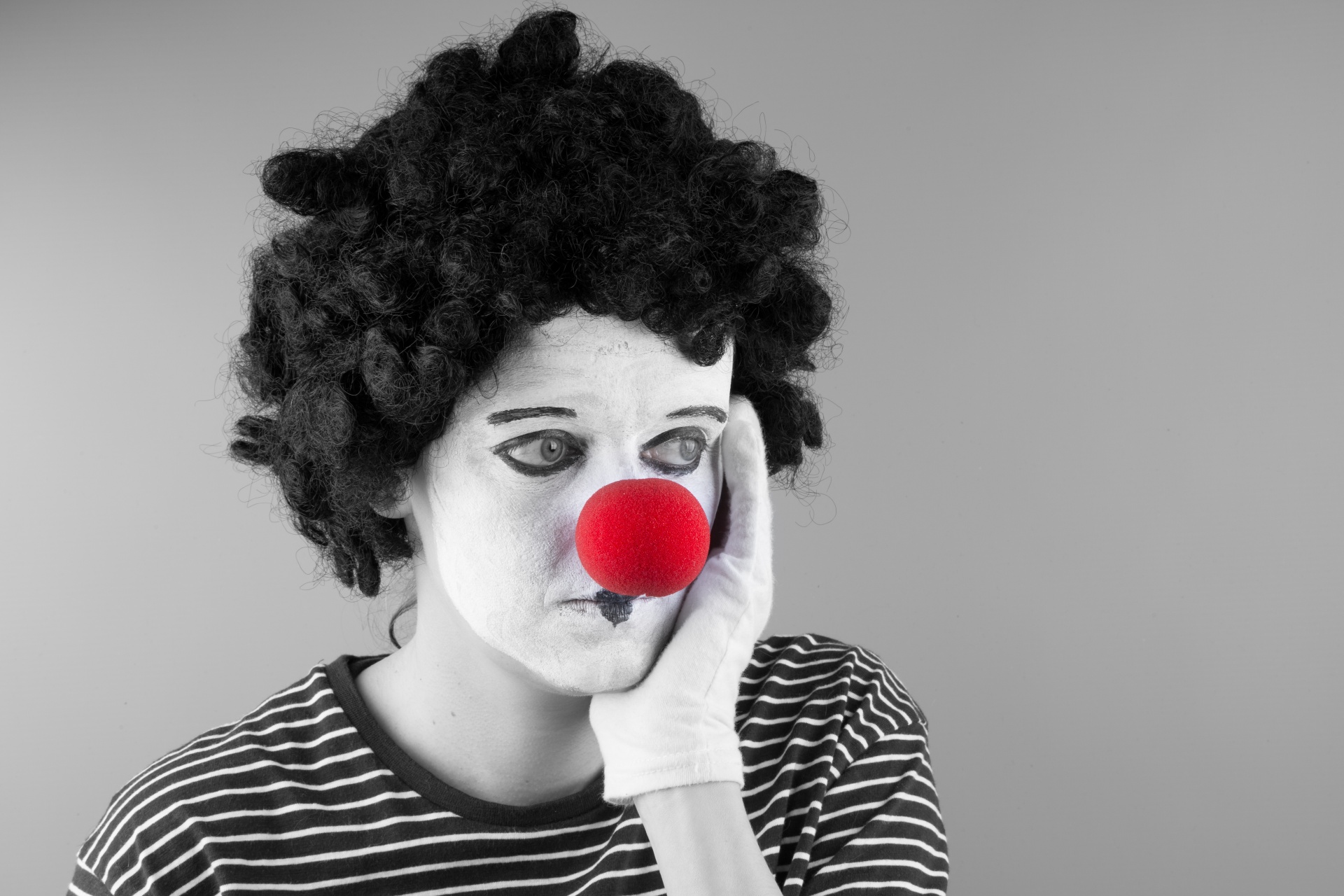 white background mime free photo