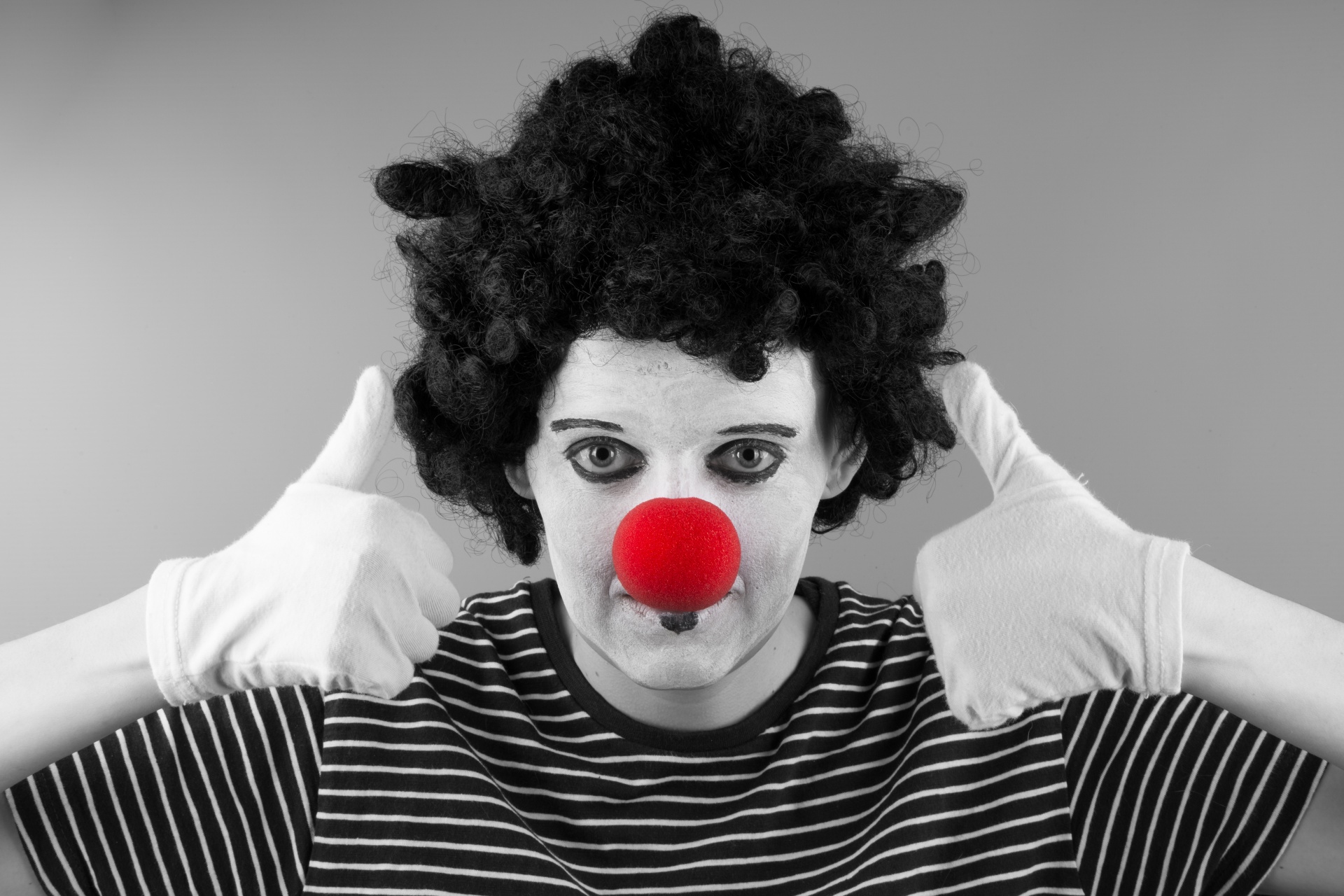 white background mime free photo