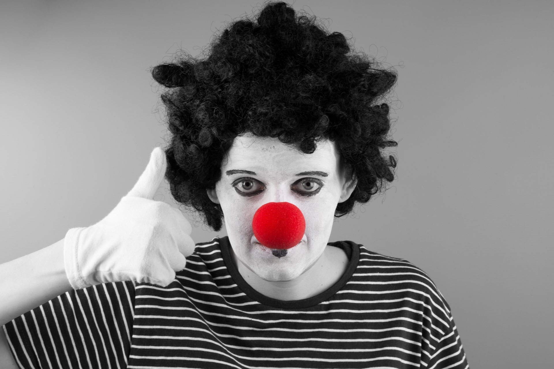 white background mime free photo