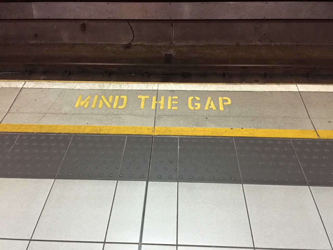 mind the gap underground london free photo