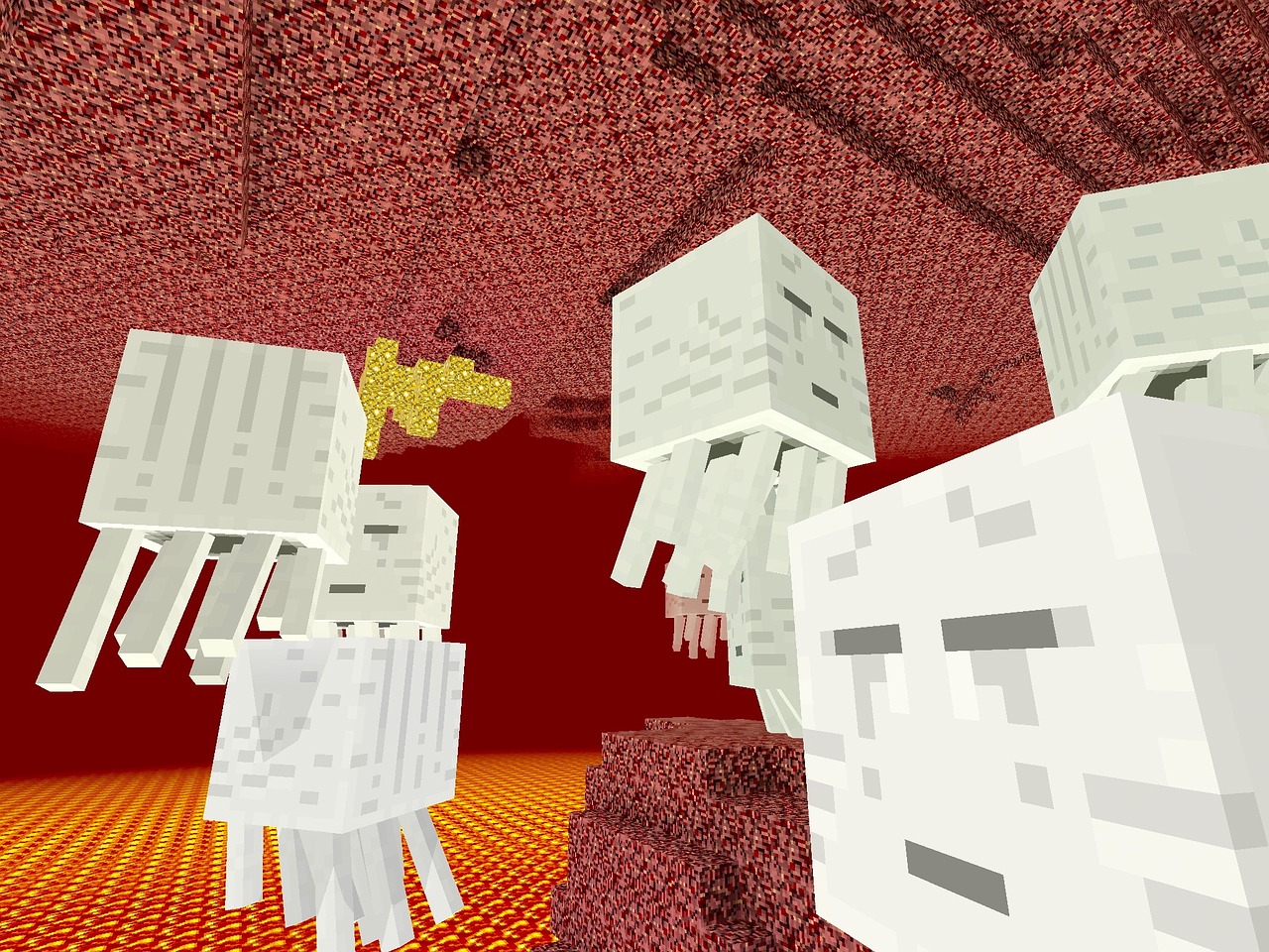 minecraft ghosts halloween background free photo