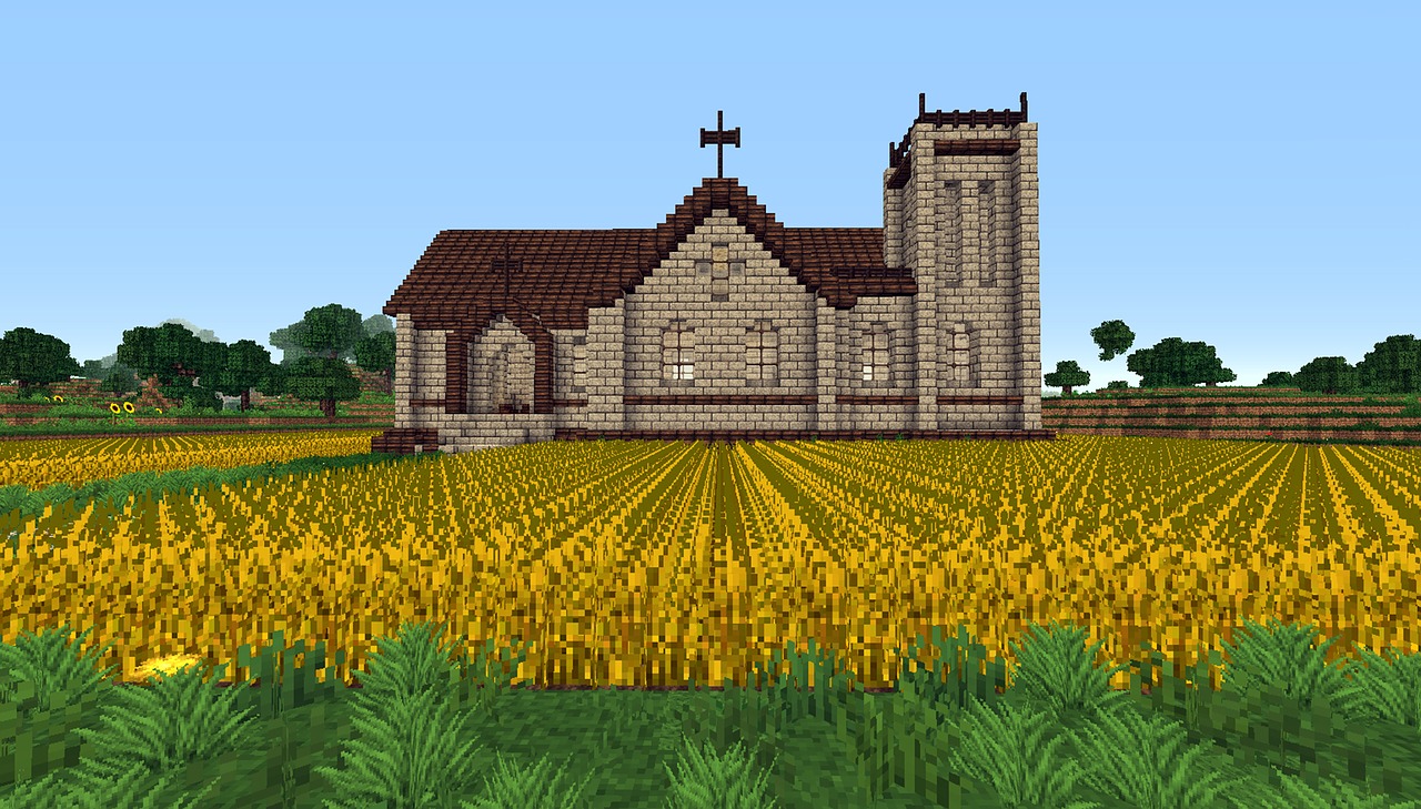 minecraft church game free photo