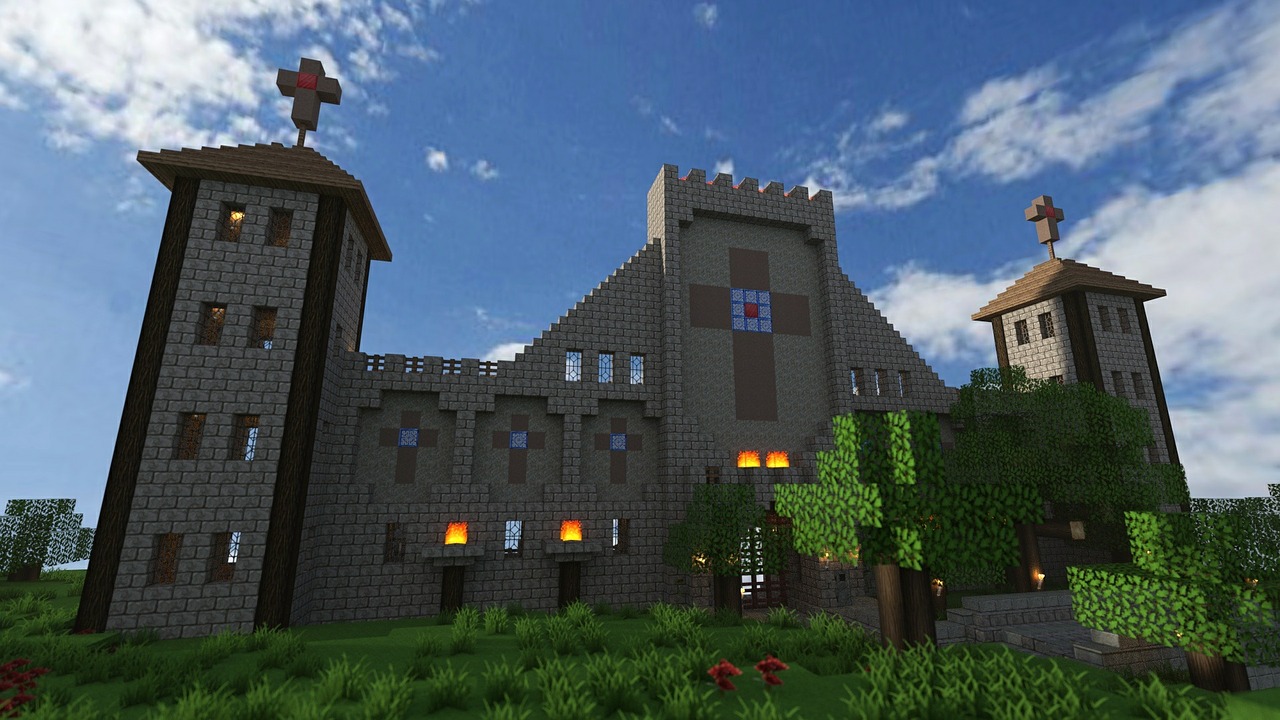 minecraft castle render free photo
