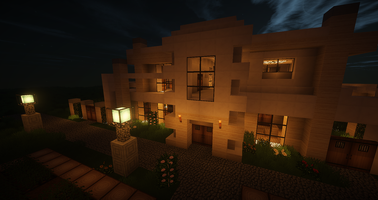 minecraft architecture modern house free photo