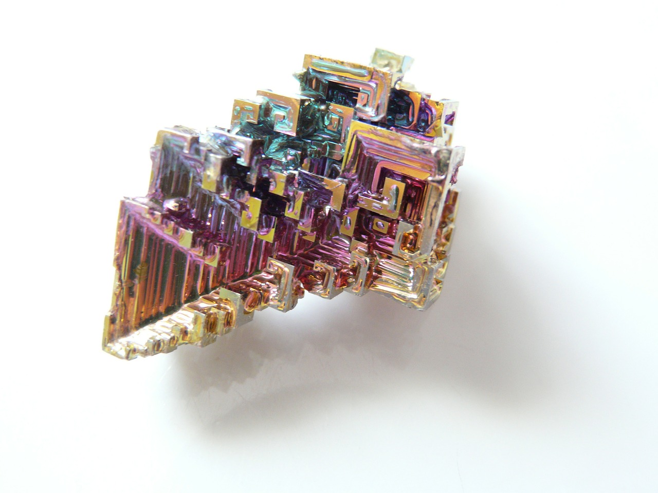 mineral iridescent bismuth free photo